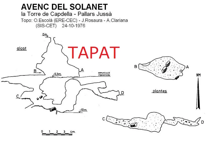 Topografia de SOLANET, AVENC DEL
