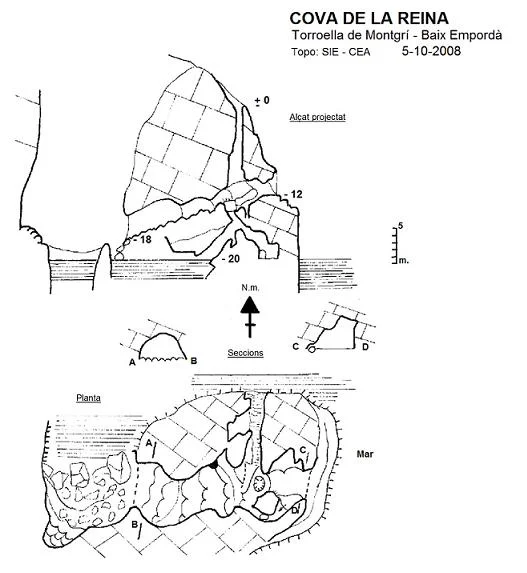 Topographie de REINA, COVA DE LA