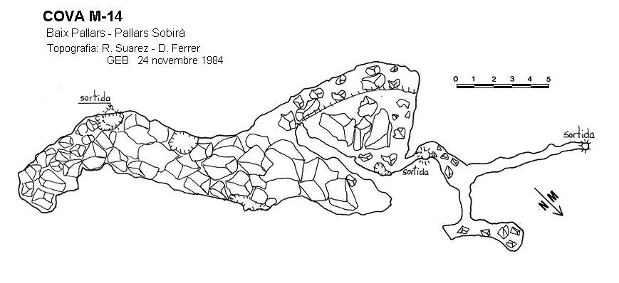 Topografía de M-14, COVA