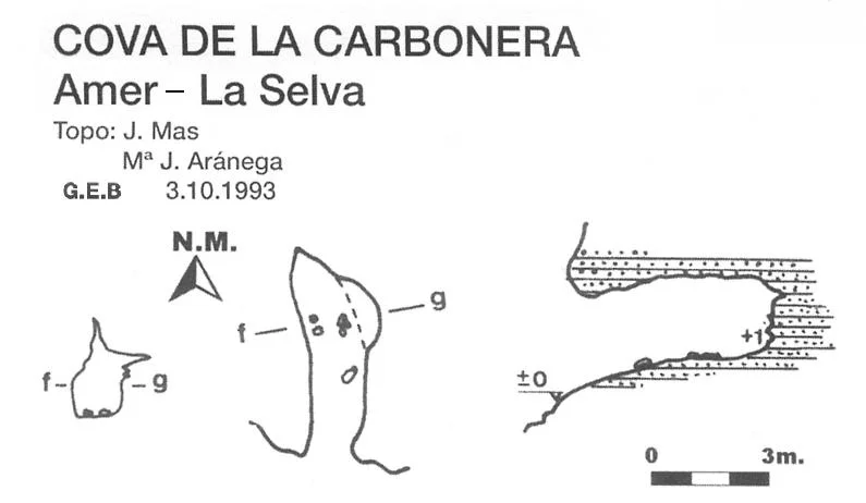 Topografía de CARBONERA, COVA DE LA