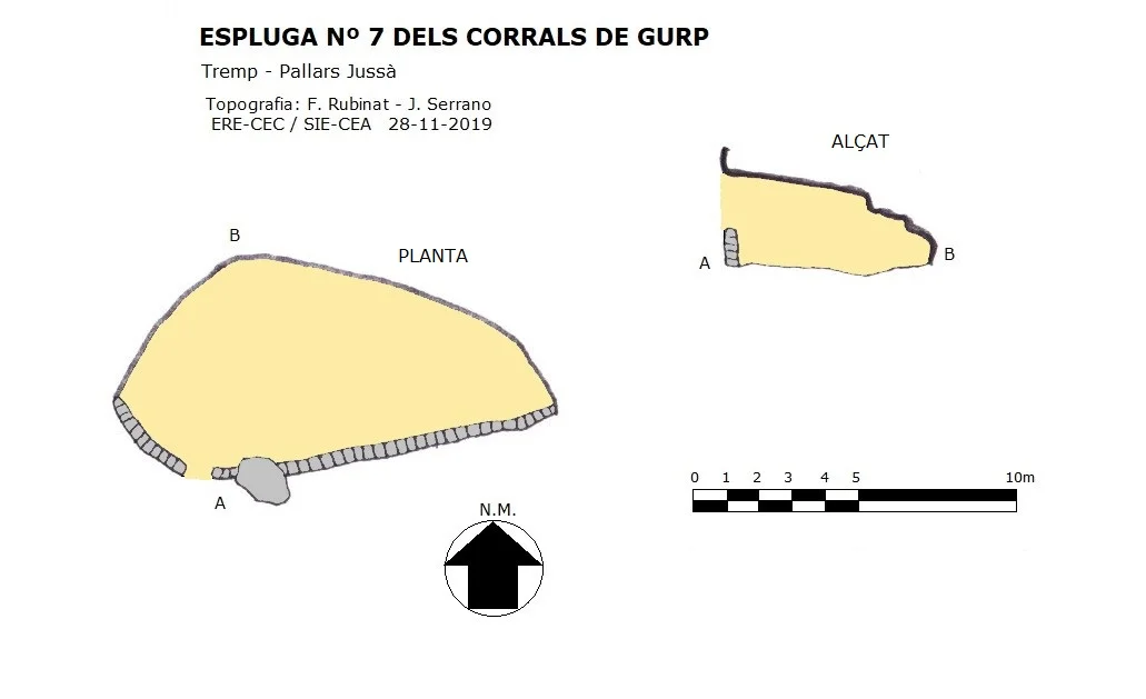 Topografía de CORRALS DE GURP, ESPLUGA Nº7 DELS