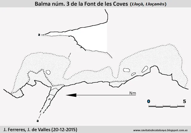 Topografia de FONT DE LES COVES, BALMA Nº3 DE LA