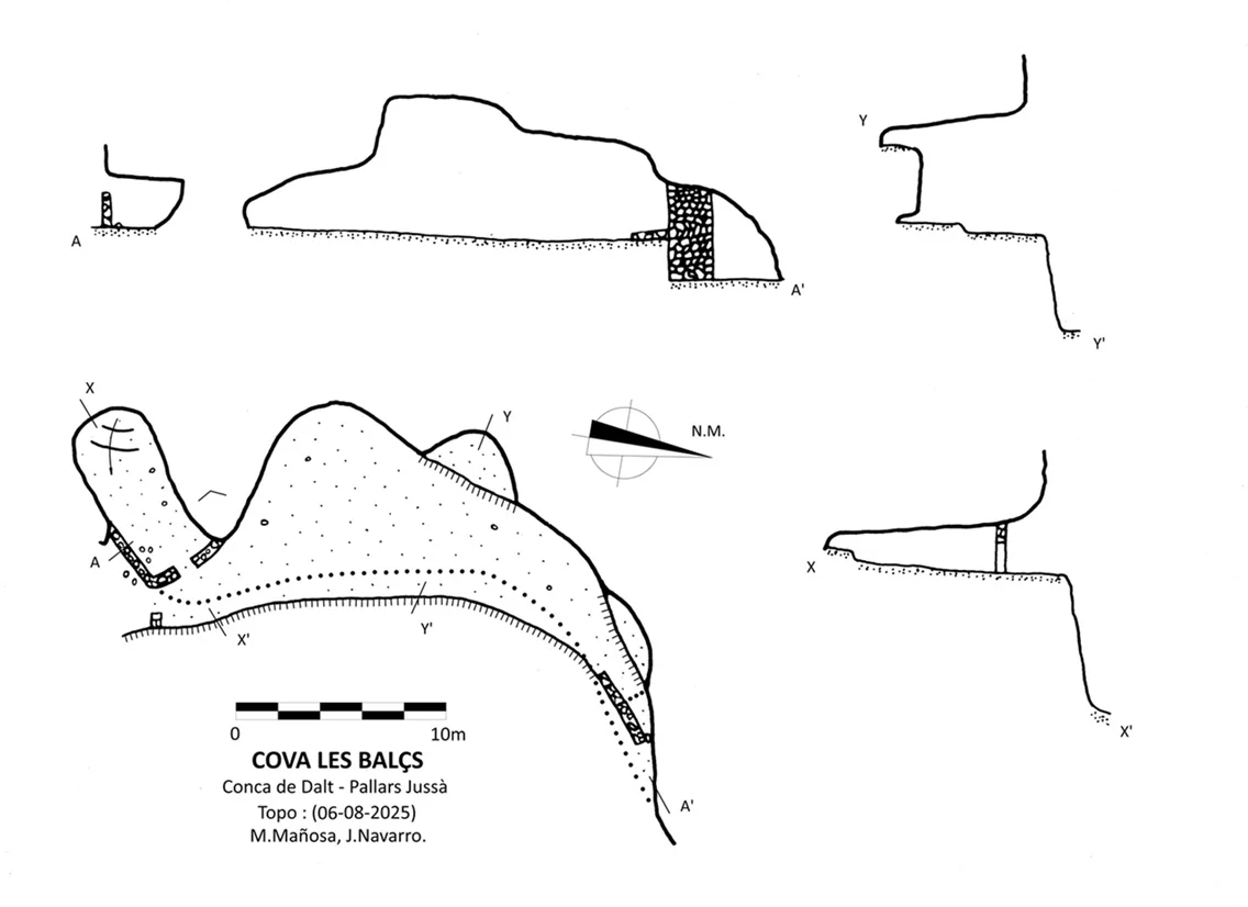 Topografia de BALÇS, COVA Nº1 LES