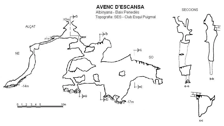 Topografia de ESCANSA, AVENC D'