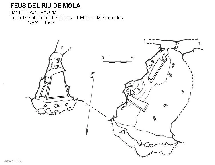 Topografía de RIU DE MOLA, FEUS DEL