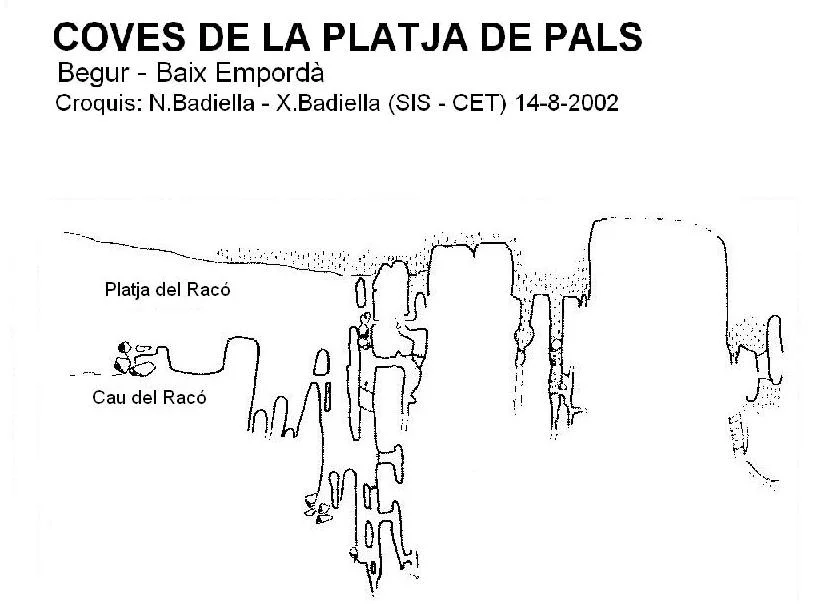 Topografia de PLATJA DE PALS, COVES DE LA