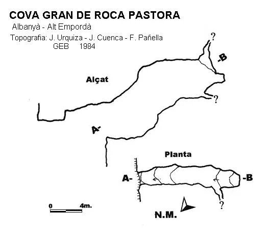Topografía de ROCA PASTORA, COVA GRAN DE
