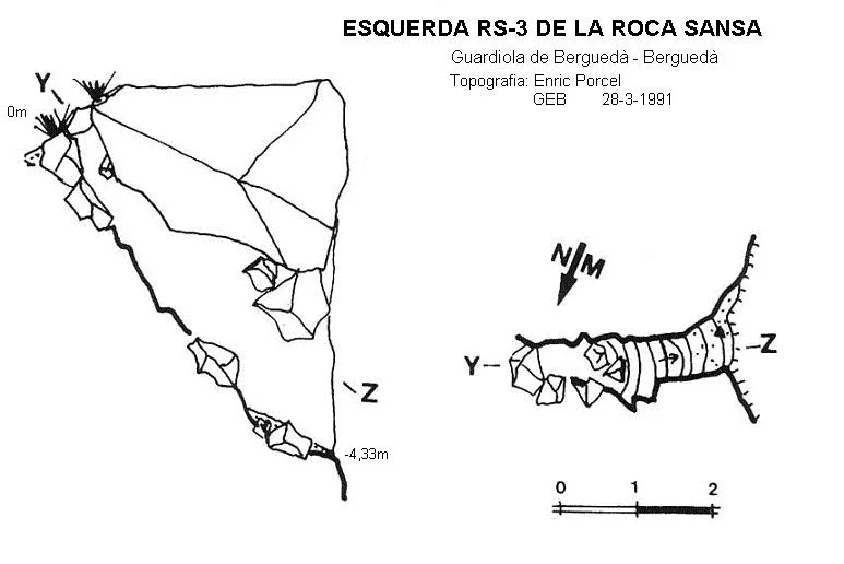Topografia de ROCA SANÇA, ESQUERDA RS-3 DE