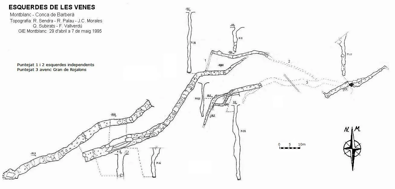 Topografia de VENES, ESQUERDES DE LES - ROJALONS, AVENC GRAN DE