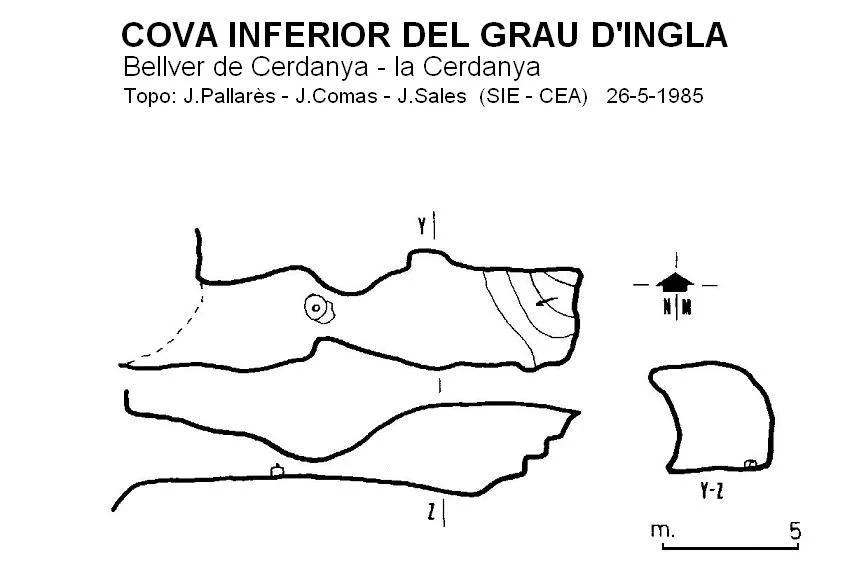 Survey of GRAU D'INGLA, COVA INFERIOR DEL