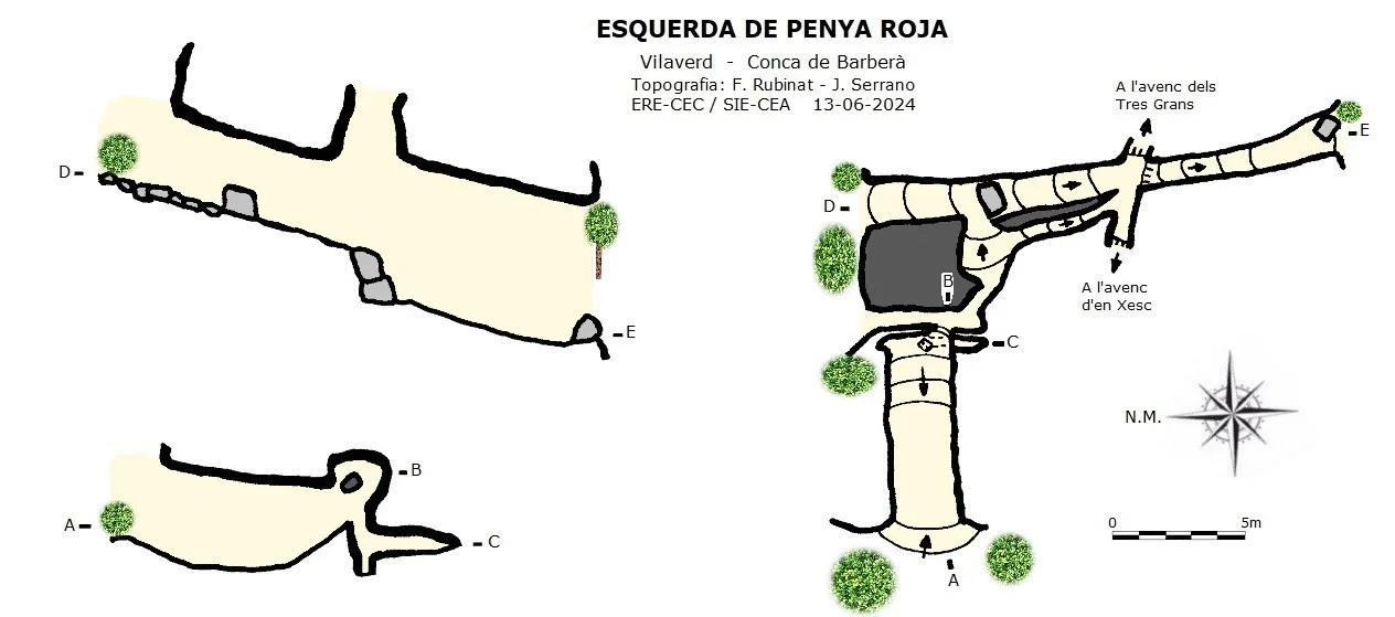 Topographie de PENYA ROJA, ESQUERDA DE