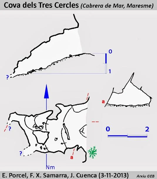 Topografía de TRES CERCLES, COVA DELS