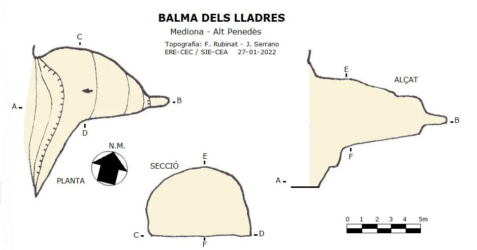 Topografía de LLADRES, BALMA DELS