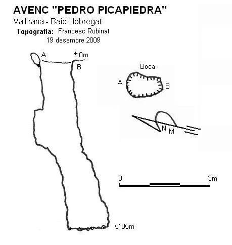 Topografia de CARENA DE LES ALZINES, AVENC DE LA