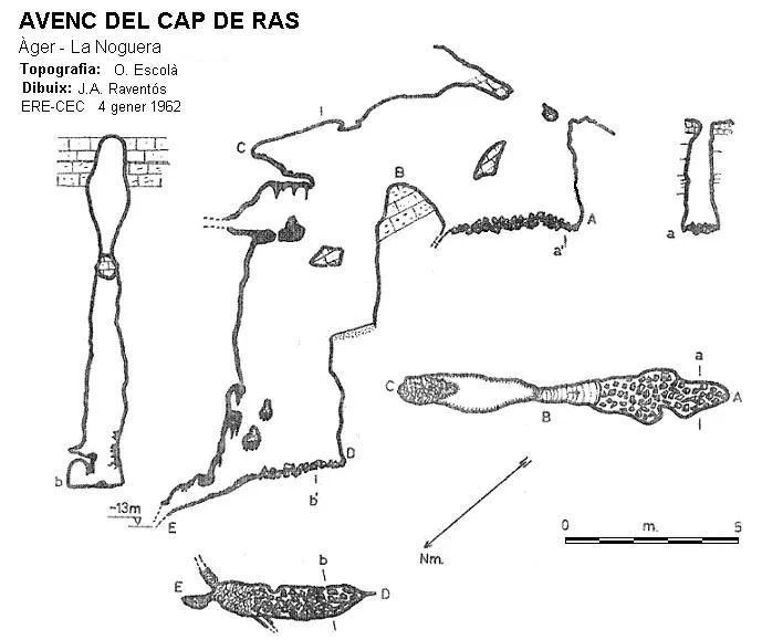Topografía de CAP DEL RAS, AVENC DEL