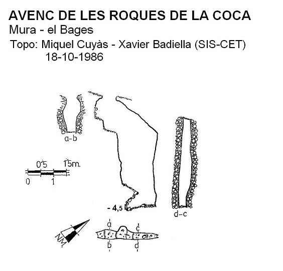Topografía de ROQUES DE LA COCA, AVENC DE LES