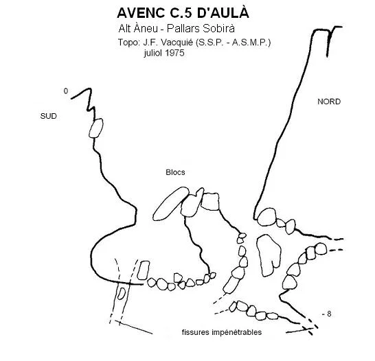 Topografía de AULÀ, AVENC C.5 D'