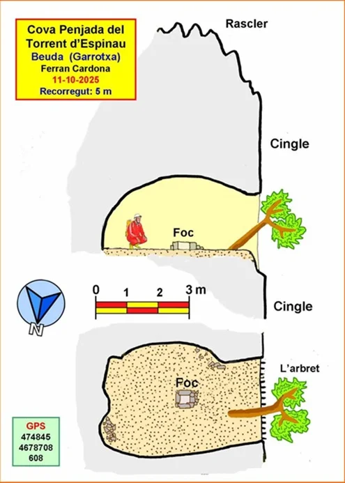 Topografia de PENJADA DEL TORRENT D'ESPINAU, COVA