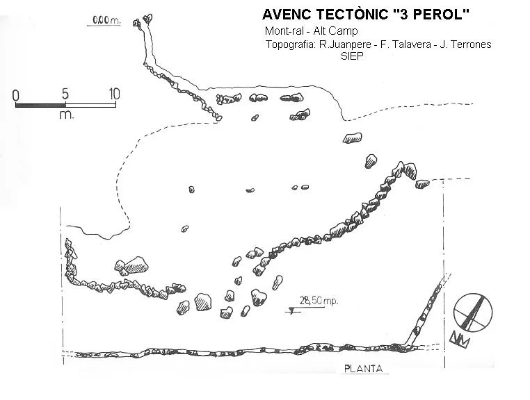 Topografía de TECTÒNIC 3 PEROL, AVENC