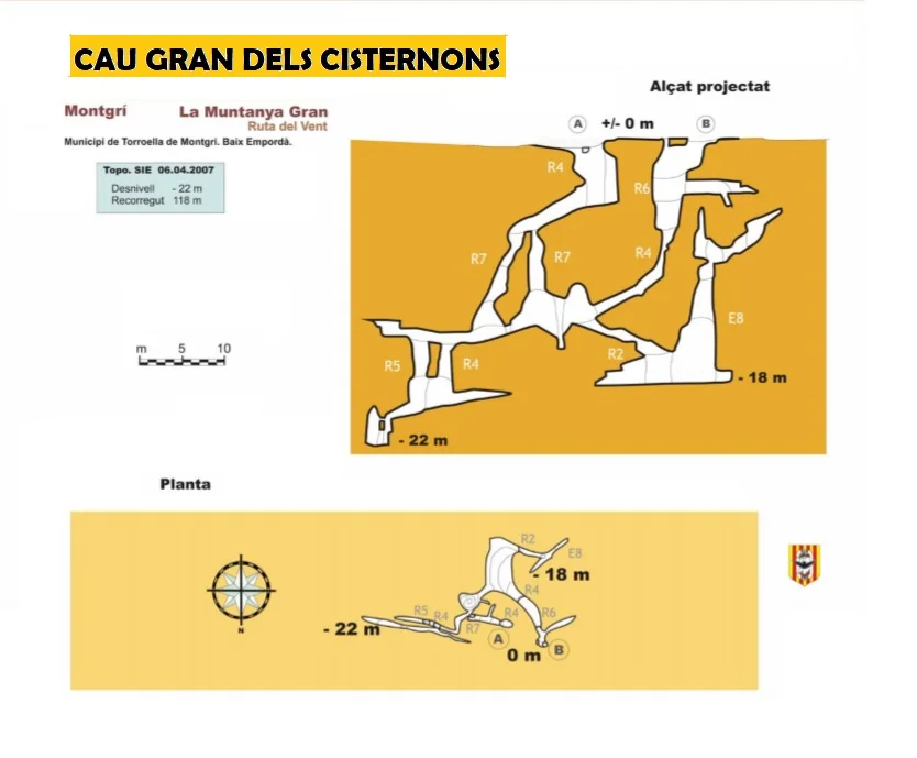 Topographie de CISTERNONS, CAU GRAN DELS