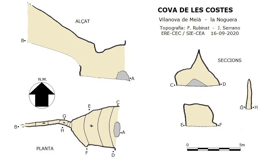 Topographie de COSTES, COVA DE LES