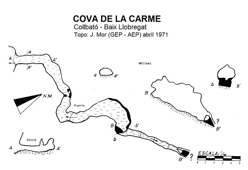Topographie de CARME, COVA DE LA