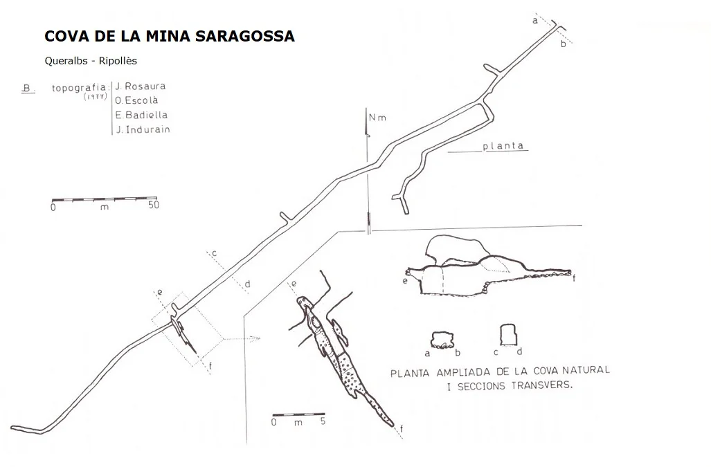 Topografia de MINA SARAGOSSA, COVA DE LA