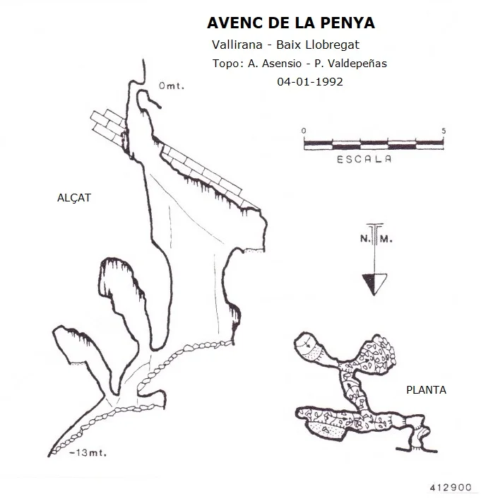 Topographie de PENYA, AVENC DE LA