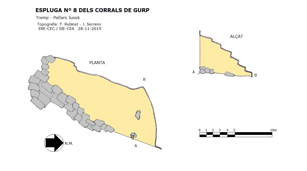 Topographie de CORRALS DE GURP, ESPLUGA Nº8 DELS