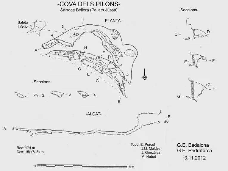 Topografia de PILONS, COVA DELS