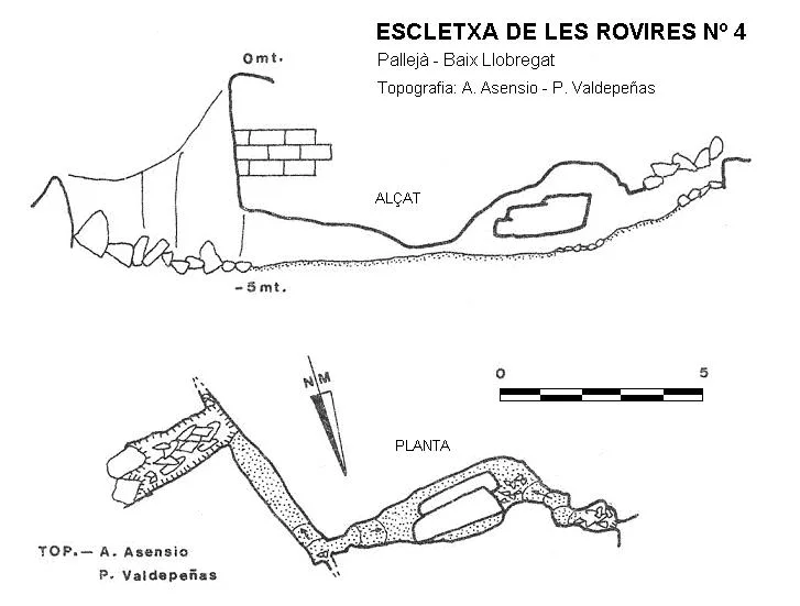 Topografia de ROVIRES Nº 4, ESCLETXA DE LES