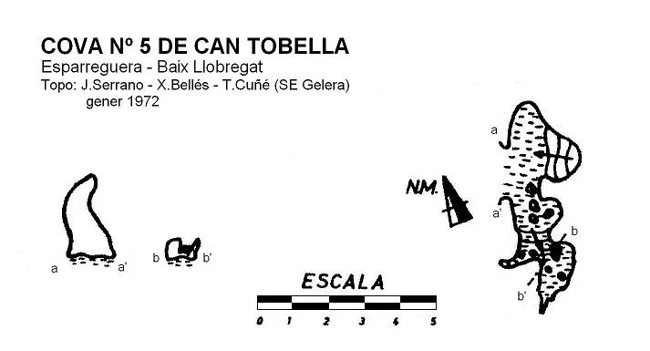 Topografia de CAN TOBELLA, COVA Nº5 DE