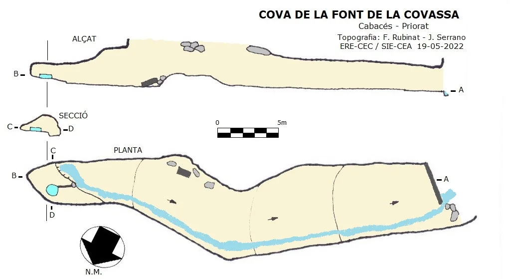 Topografia de FONT DE LA COVASSA, COVA DE LA