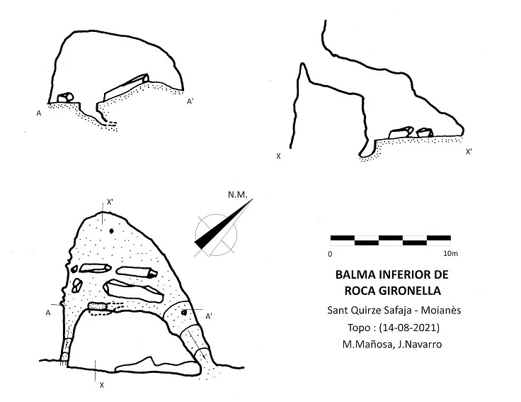 Topografia de ROCA GIRONELLA, BALMA INFERIOR DE