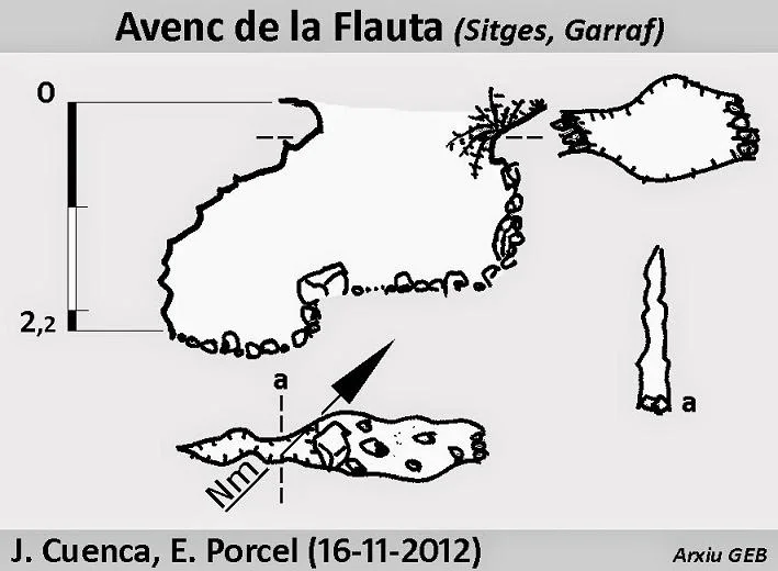 Topografía de FLAUTA, AVENC DE LA