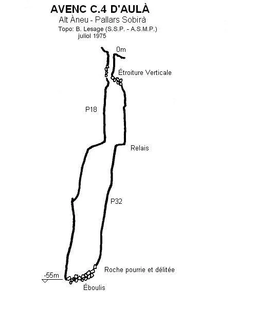 Topografía de AULÀ, AVENC C.4 D'