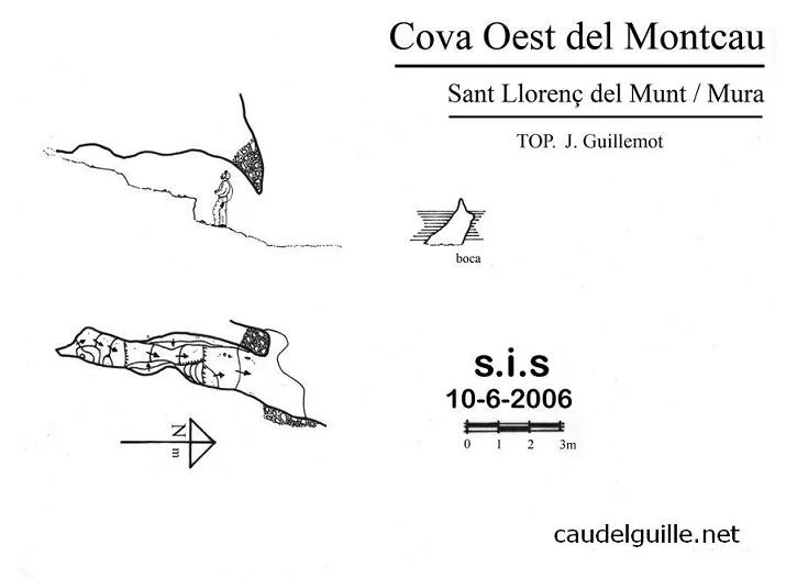 Topografia de OEST DEL MONTCAU, COVA