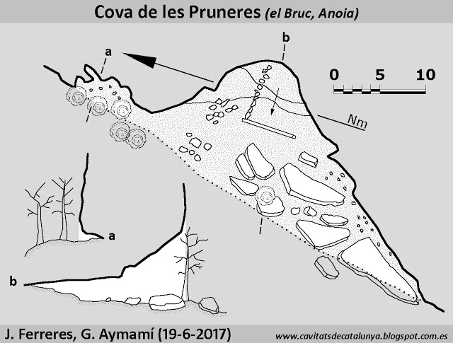 Topografia de PRUNERES, COVA DE LES