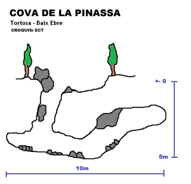 Topografia de PINASSA, COVA DE LA