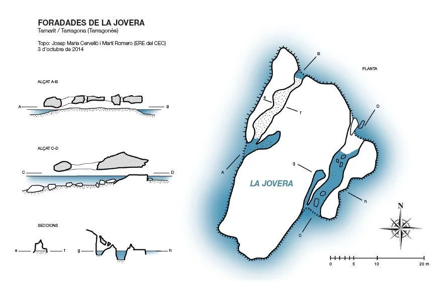 Topografia de JOVERA, FORADADES DE LA