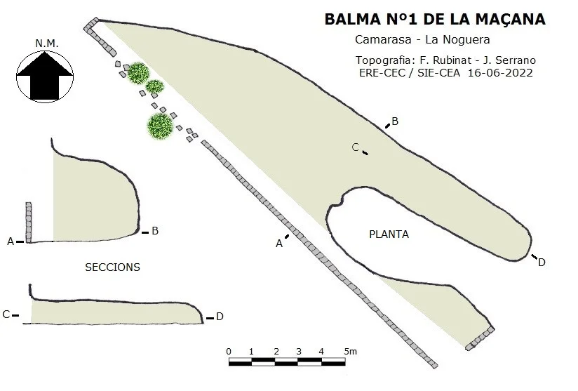 Topografía de MAÇANA, BALMA Nº1 DE LA