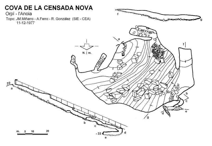 Survey of CENSADA NOVA, COVA DE LA