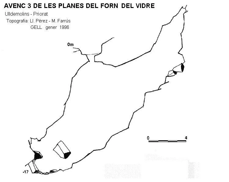 Topografia de PLANES DEL FORN DEL VIDRE, AVENC 3 DE LES