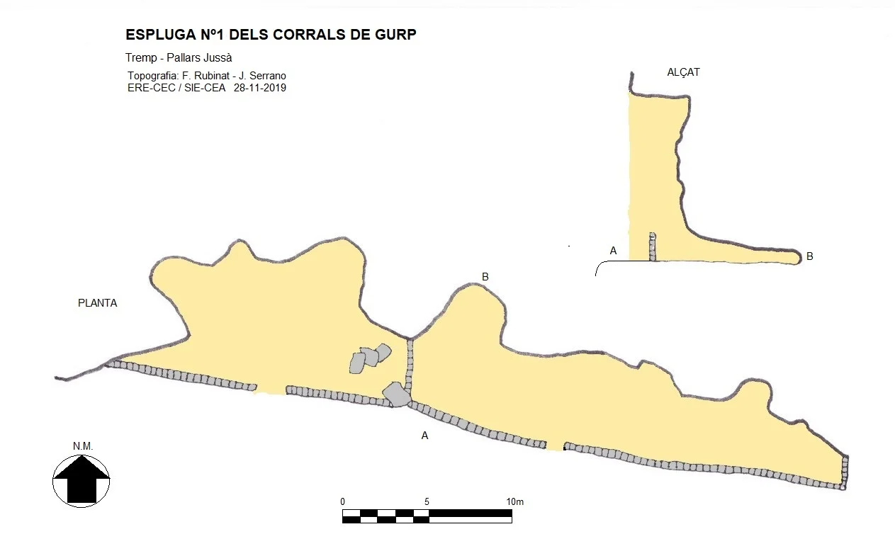 Topografía de CORRALS DE GURP, ESPLUGA Nº1 DELS