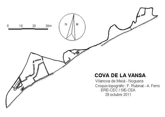 Topografía de VANSA, COVA DE LA