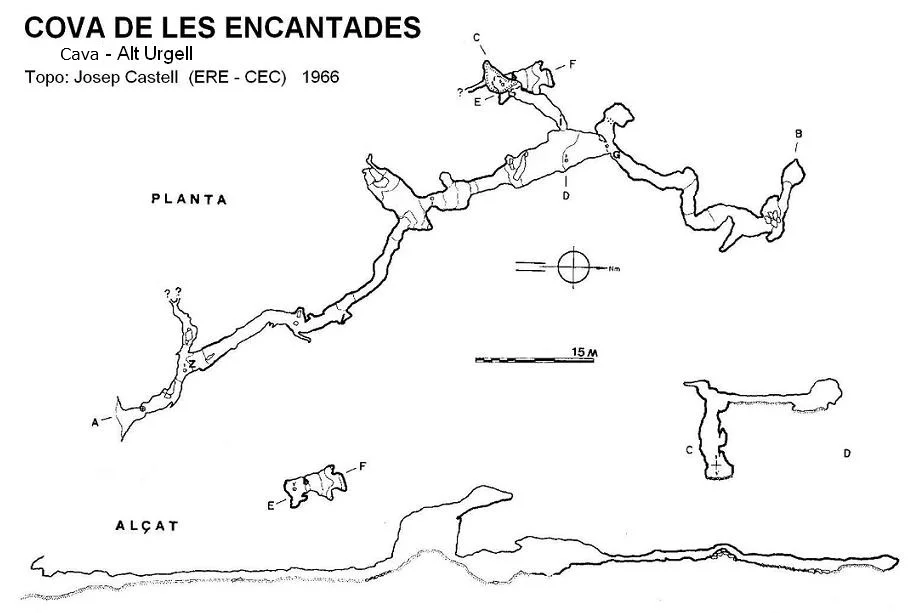 Topografía de ENCANTADES, COVA DE LES