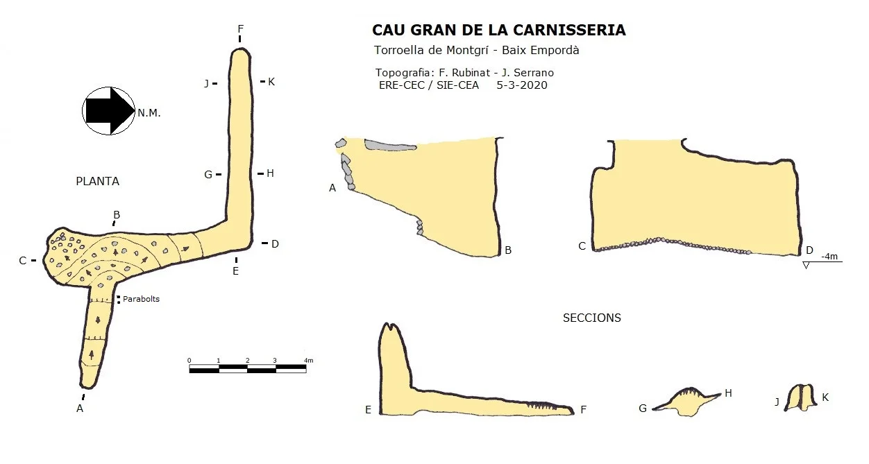 Topografia de CARNISSERIA, CAU GRAN DE LA