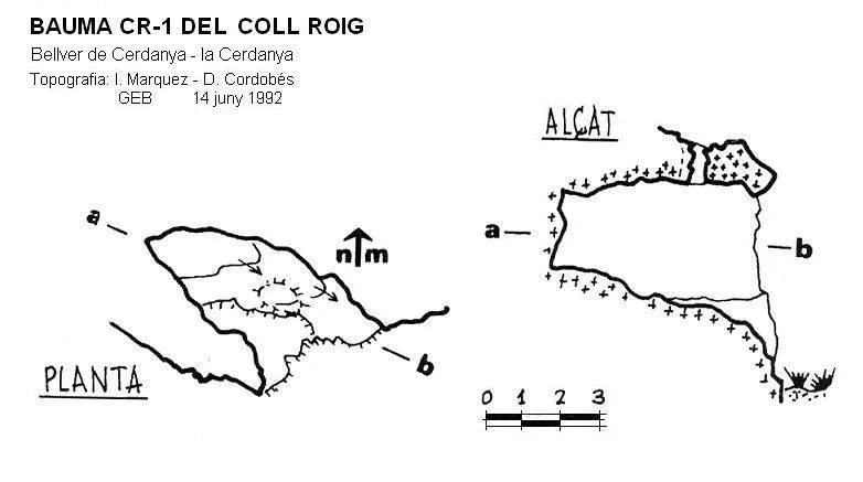Topographie de COLL ROIG, BAUMA CR-1 DEL