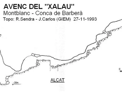 Topografía de XALAU, AVENC DEL (1 de 3)