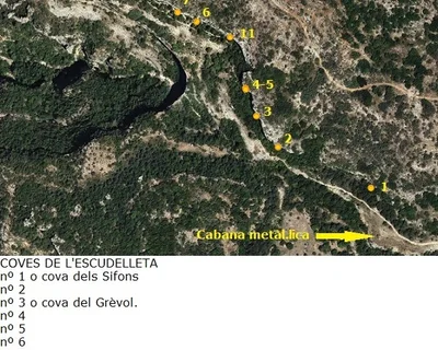 Topographie de GRÈVOL, COVA DEL (2 sur 2)